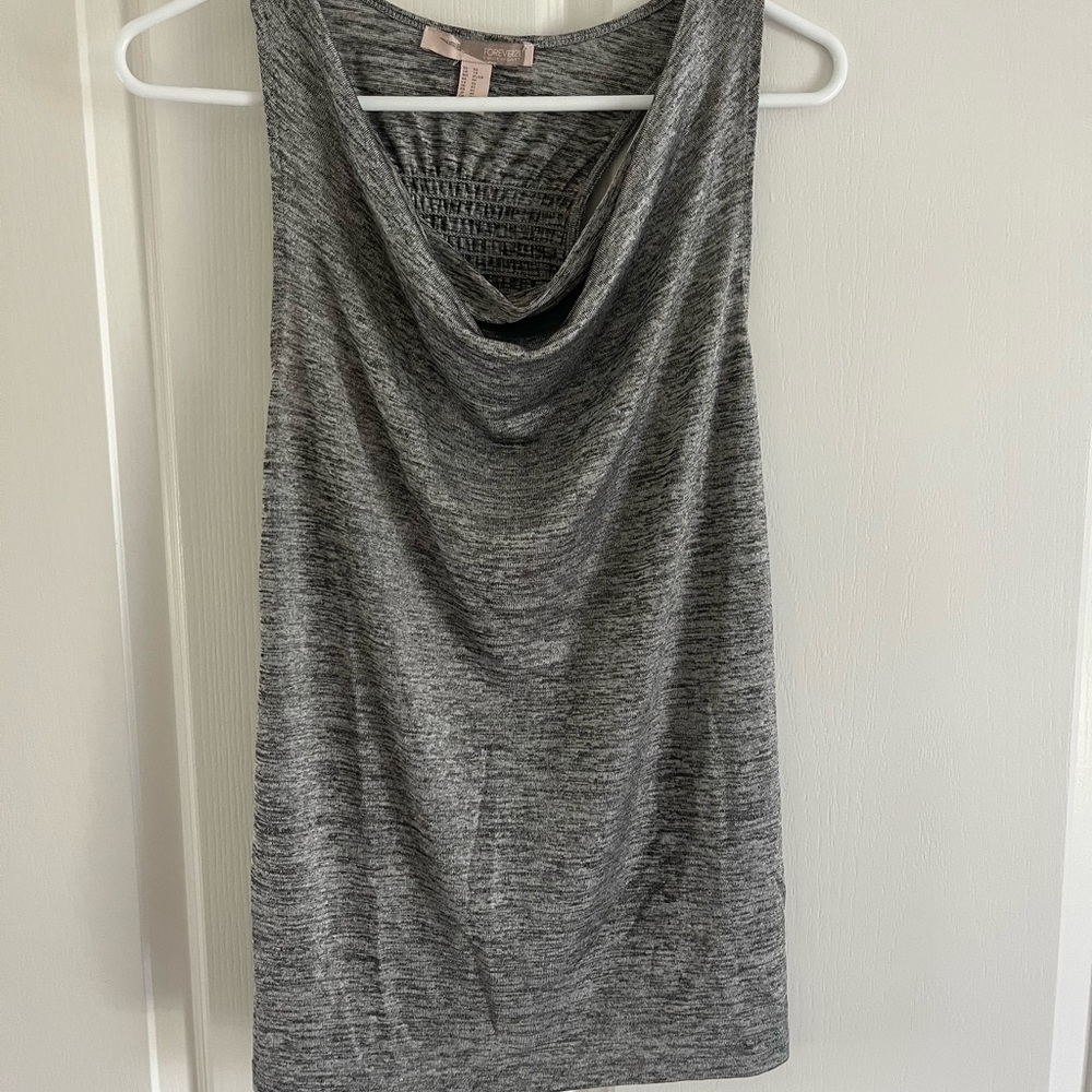 Stretchy silver top for summer